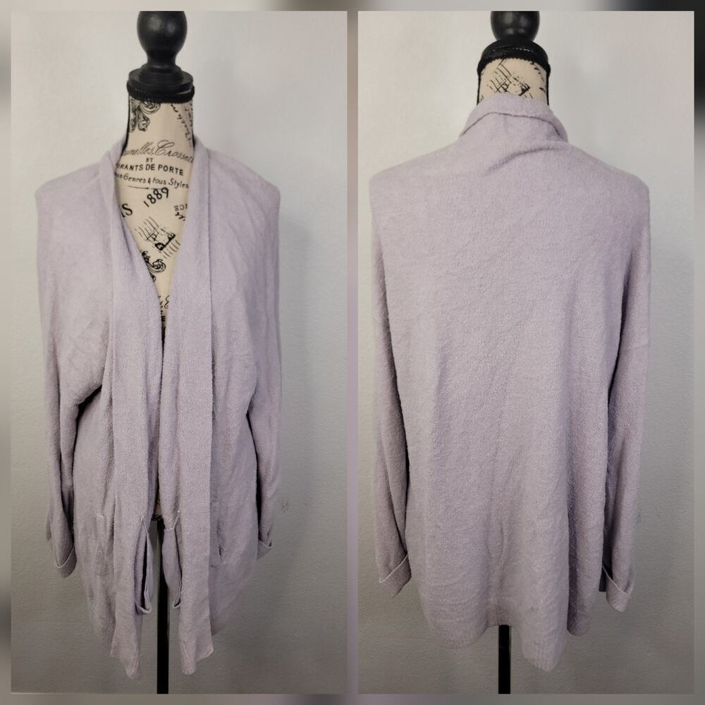 Barefoot dreams Cardigan Womens Sz Plus 1X Cozy Chic Lite Long Coastal Lavender